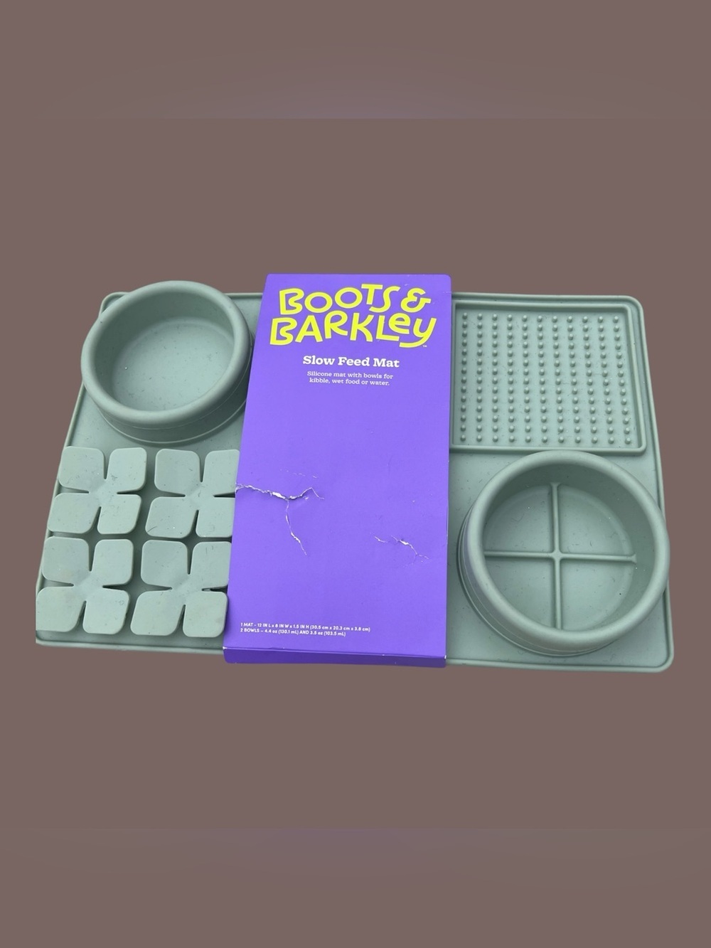 Boots & Barkley Slow Feed Mat – Sage Green Silicone 🐾